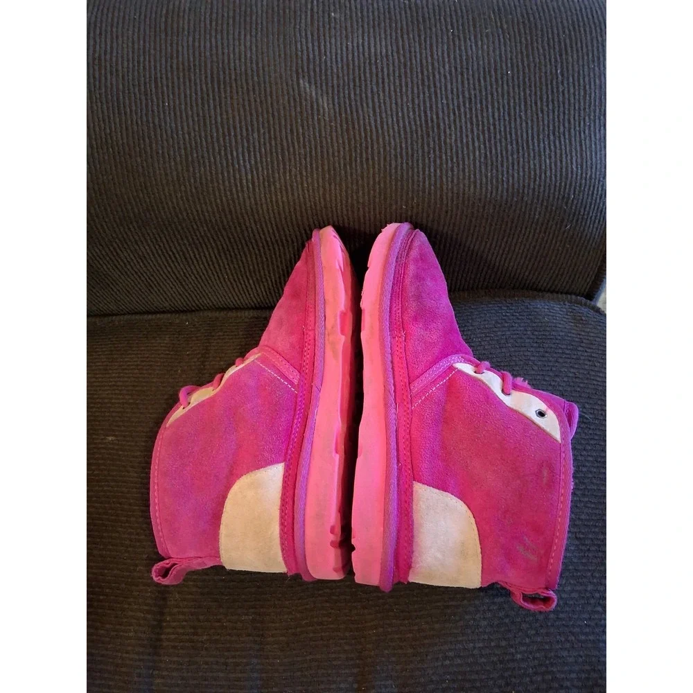UGG Chukka Neumel Womens Boots‎ 6 Pink Sorbet Suede Shearling Fur Lined